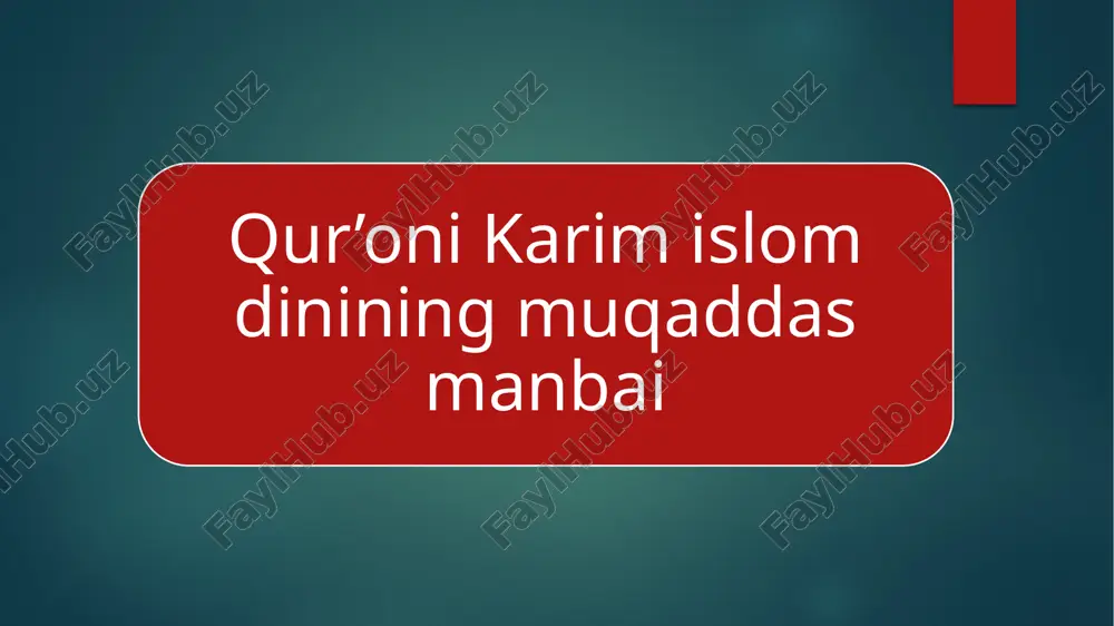 qur’oni karim — PPTX