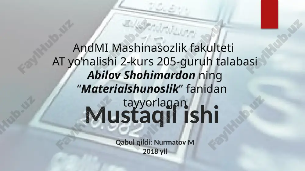 alyuminiy olishtexnologiyasi — PPTX