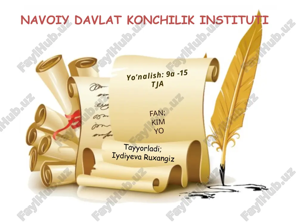 elektrokimyoviy ishlab chiqarish — PPTX