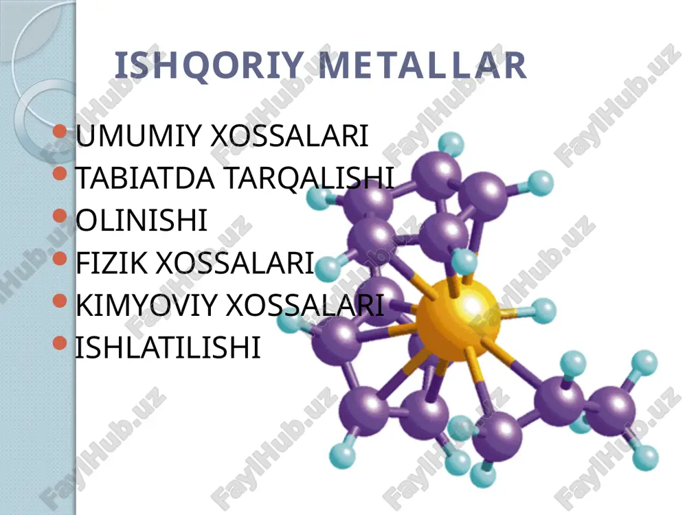 ishqoriy metallar — PPTX