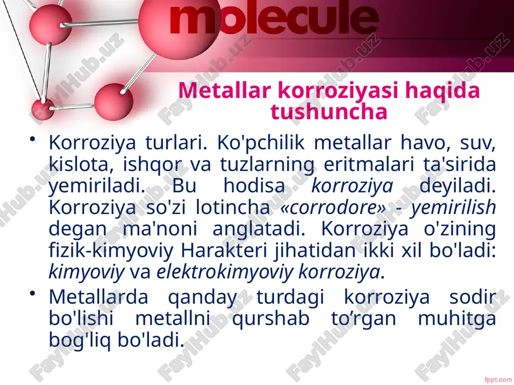 metallar korroziyasi — PPTX
