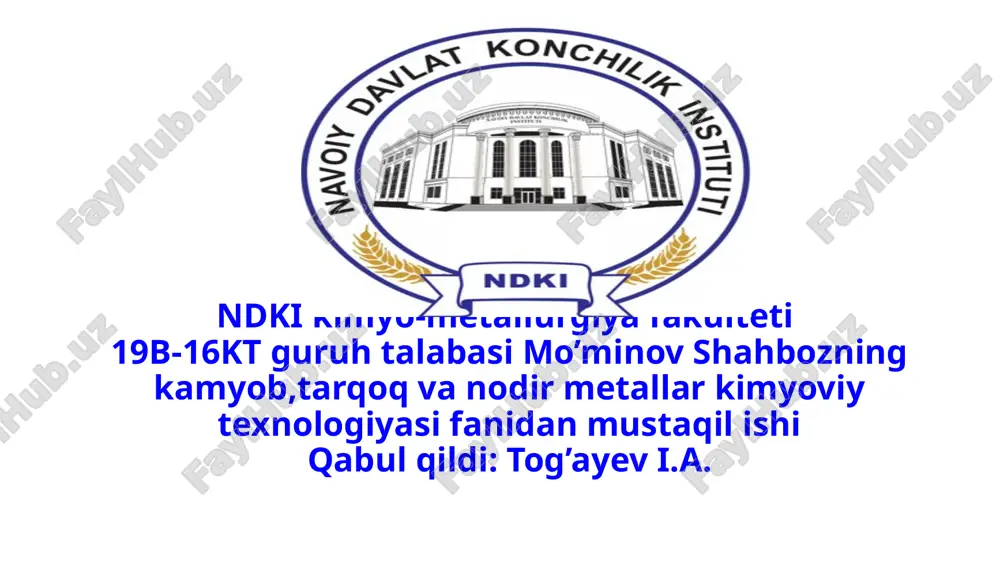oltin va kumushning kimyoviy xossalari — PPTX