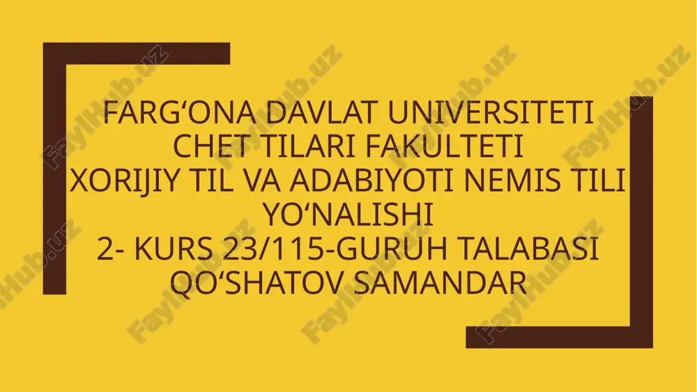 xorijiy til va adabiyot inemistili — PPTX