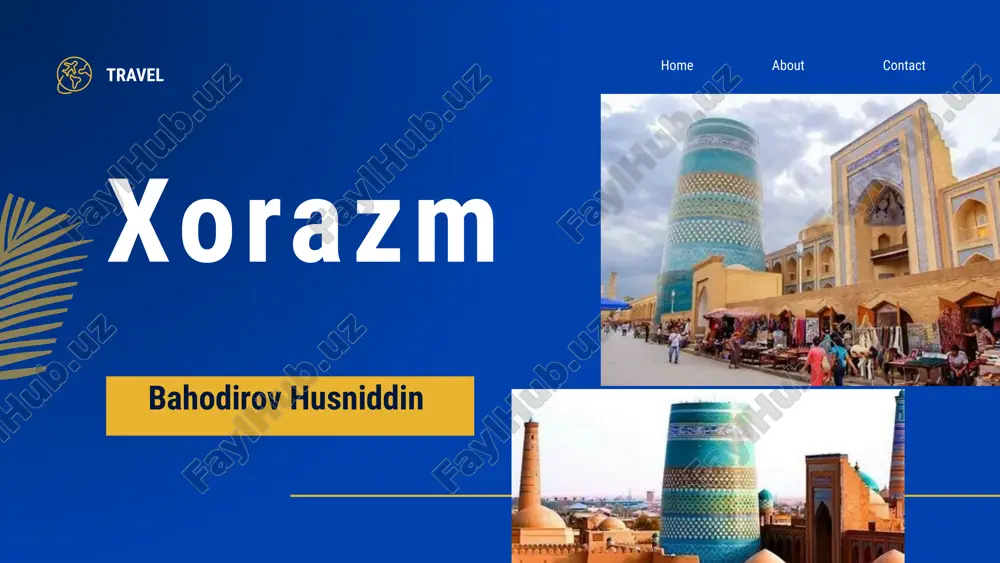 xorazm turistik salohiyati — PPTX
