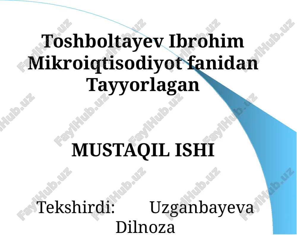 mikroiqtisodiyot — PPTX