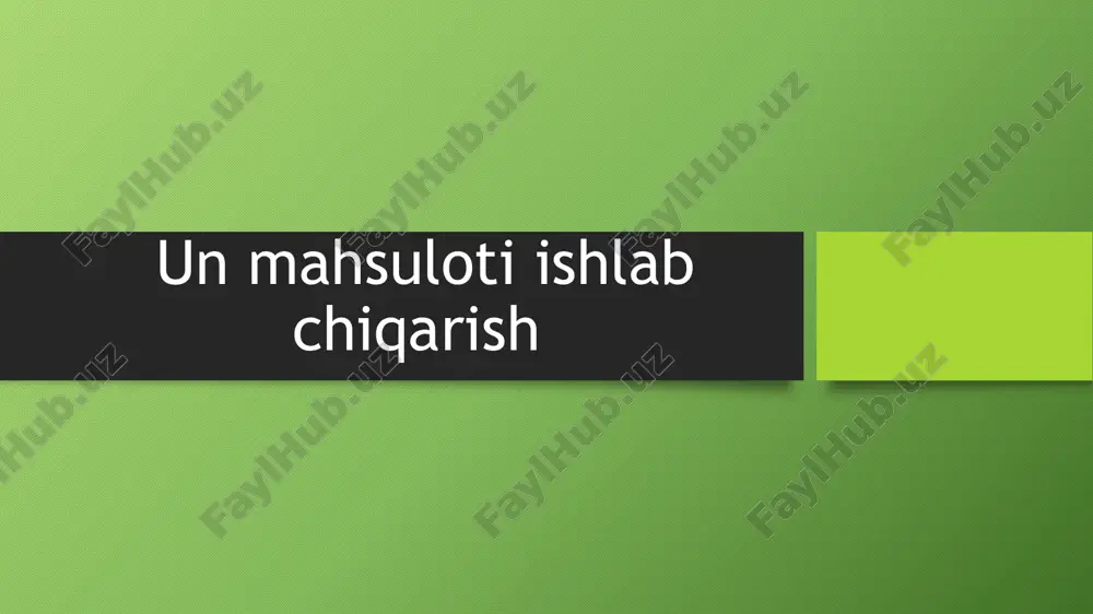 un mahsuloti — PPTX