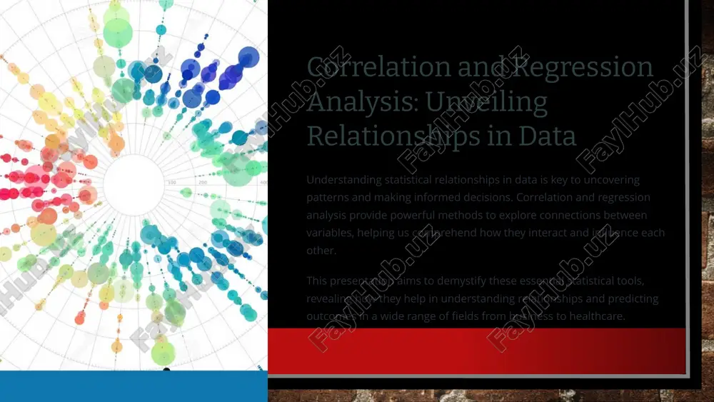 correlation and regression analysis: unveiling relationships in data — PPTX