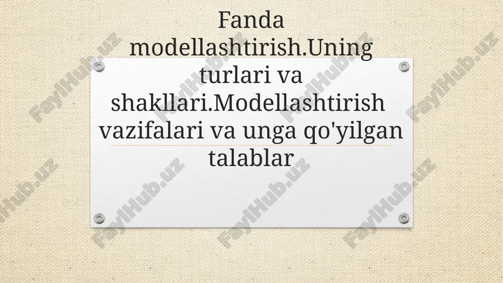 fandamodellashtirish — PPTX