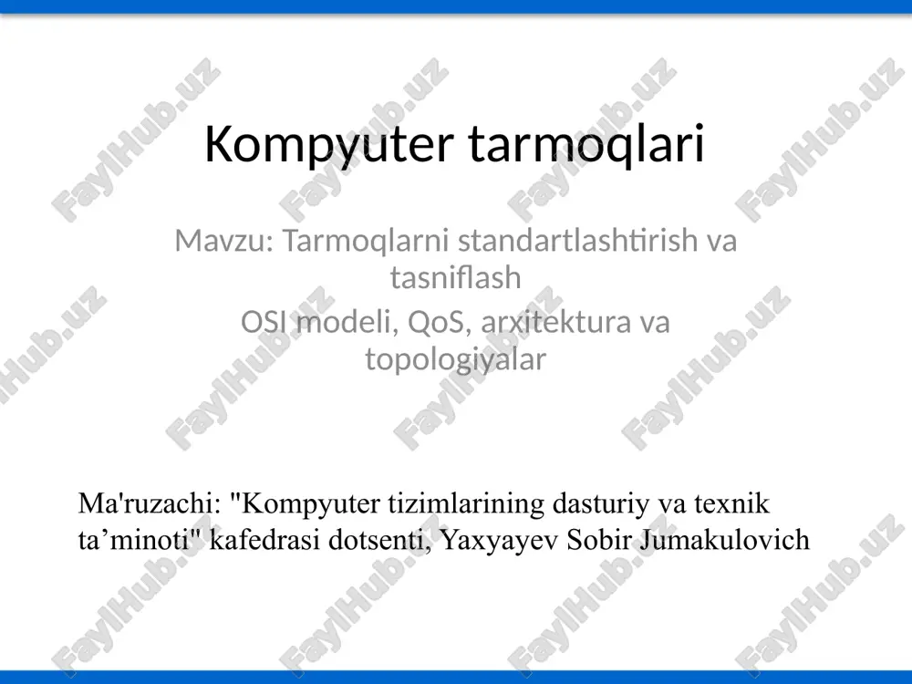 kompyutertarmoqlari — PPTX