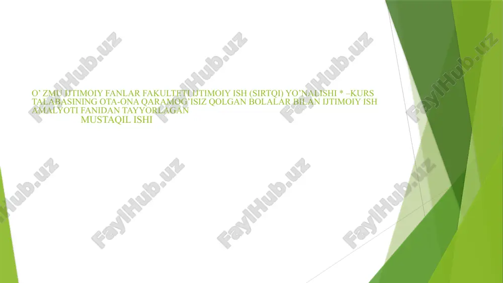 bola asrab olish tartibi va huquqiy asoslari — PPTX