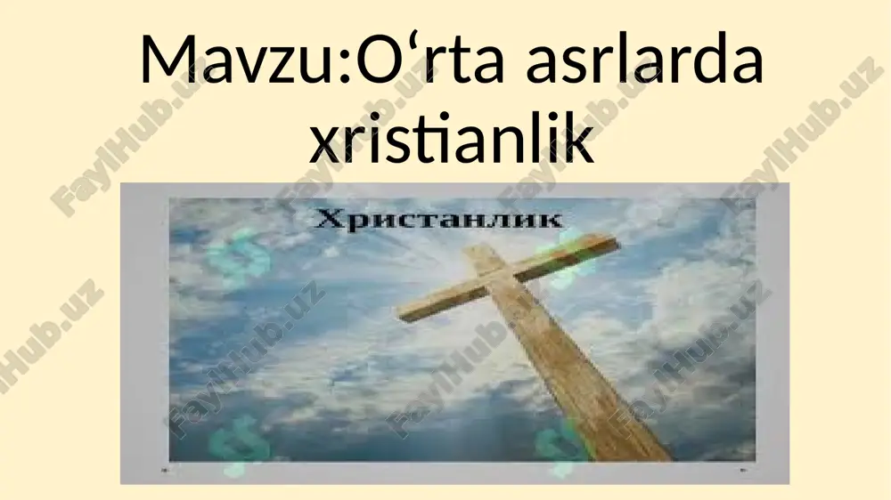 xristianlik tarixi — PPTX