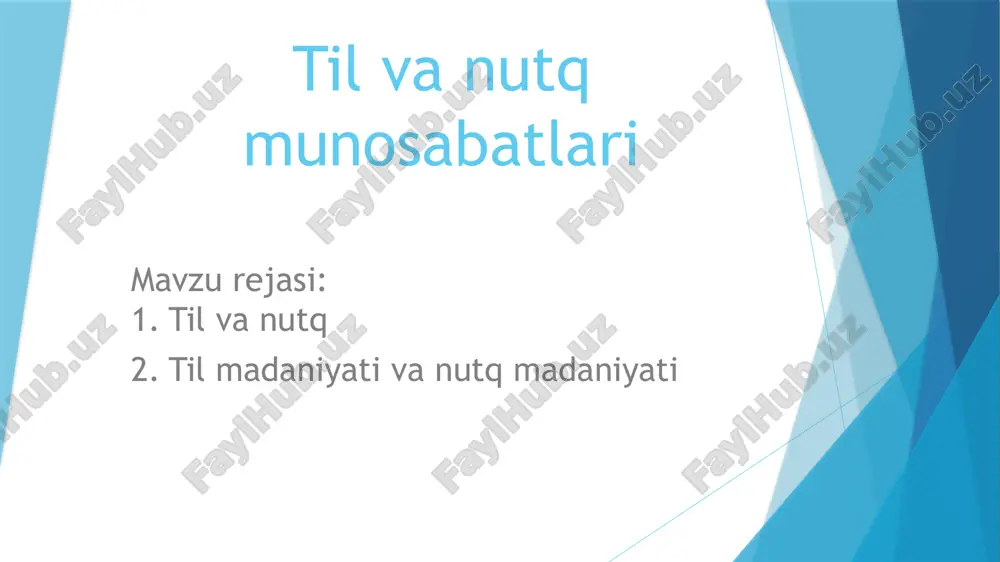 tilvanutq munosabatlari — PPTX