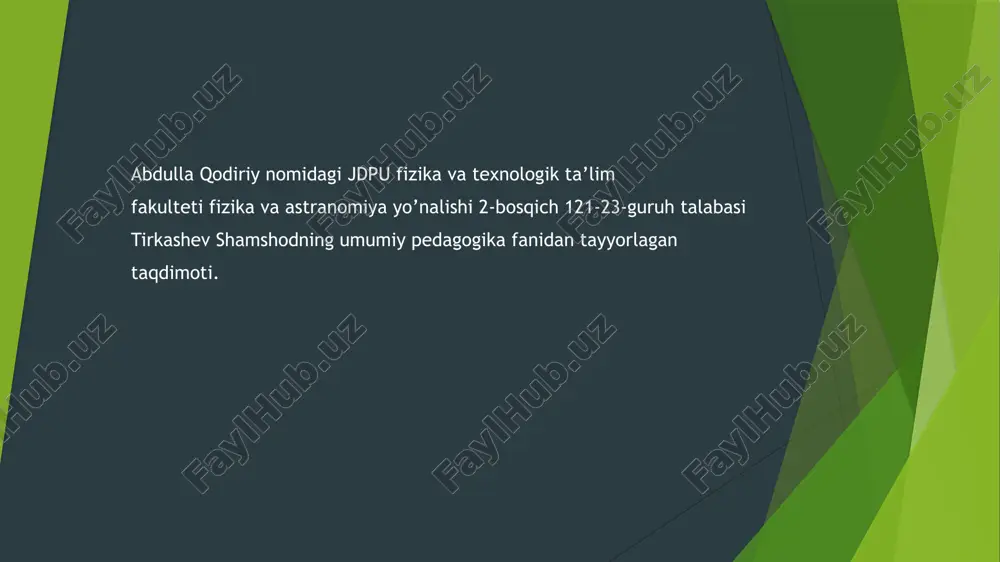 pedagogika tarixi fani sifatida ibtidoiy jamoada tarbiya — PPTX