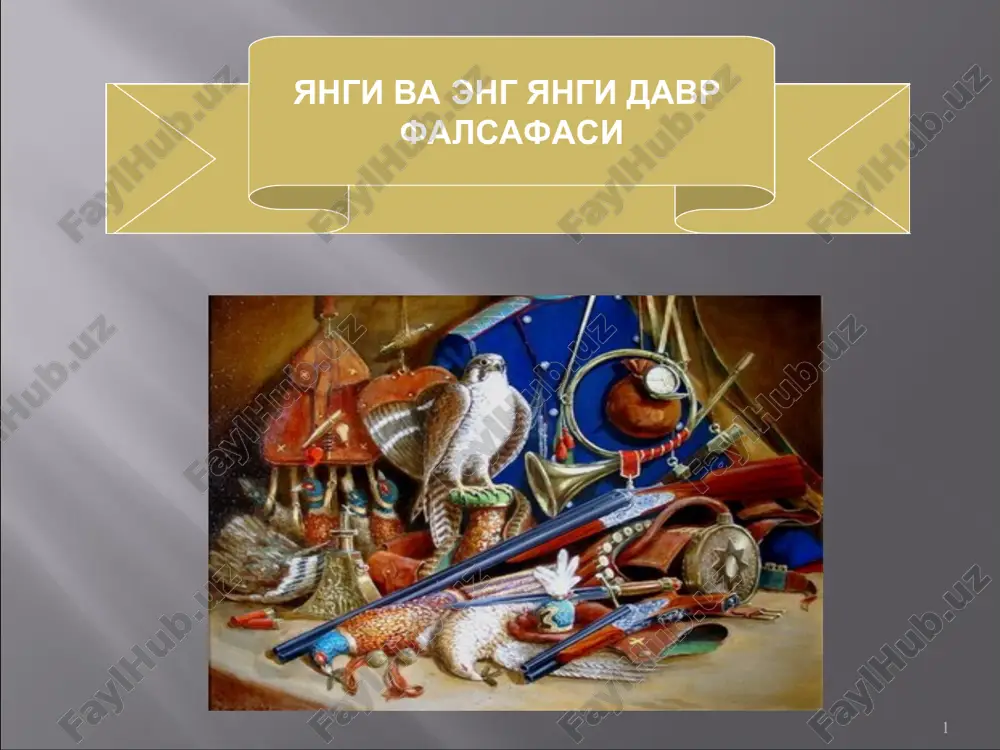 yangi va eng yangi davr falsafasi — PPT
