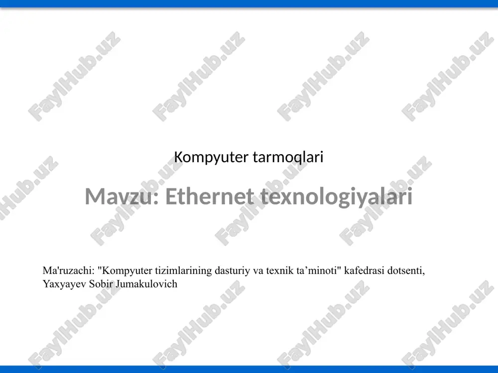 kompyutertarmoqlari — PPTX