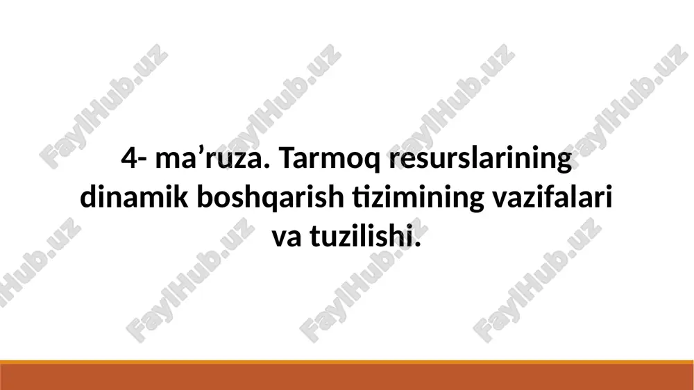 dinamik boshqaruvning model va algoritmlari — PPTX