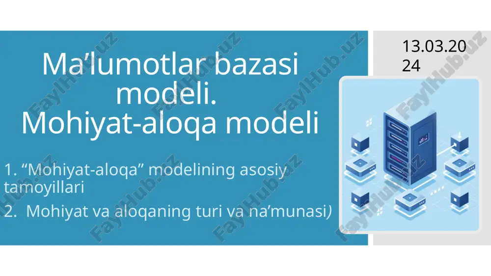 mohiyat-aloqa modeli — PPTX