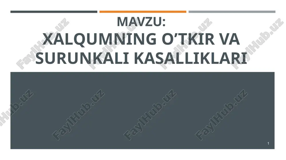 halqumning o’tkir va surunkali kasalliklari — PPT
