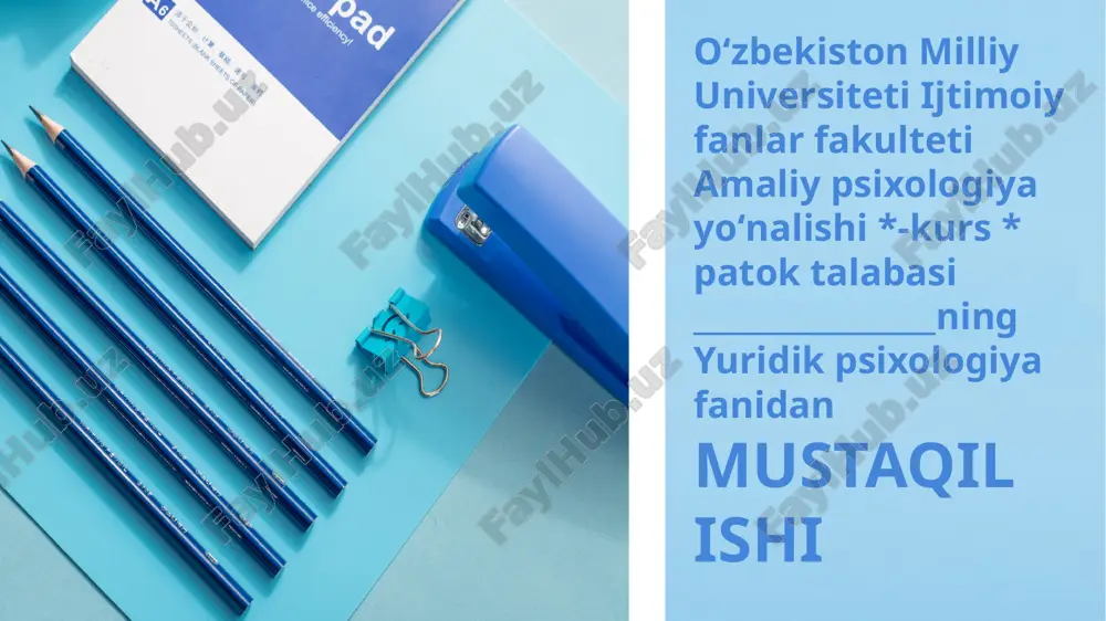 yuridik psixologiya — PPTX