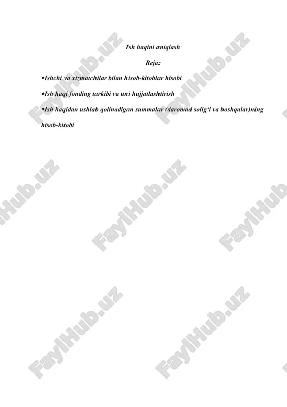 ish haqini aniqlash — DOCX