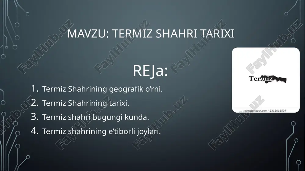 termiz shahri tarixi — PPTX