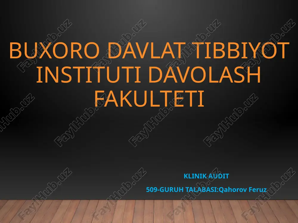 klinik audit — PPTX