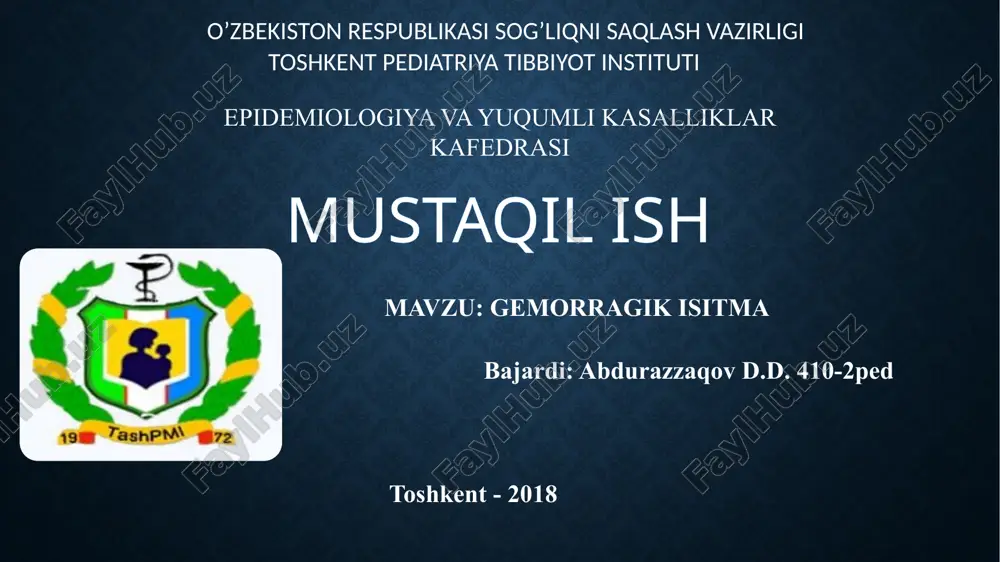gemorragik isitma — PPTX