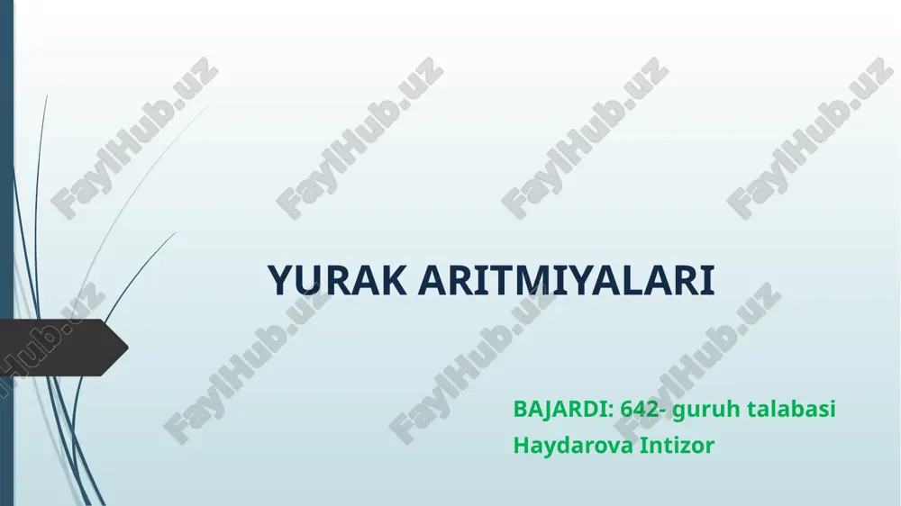 yurak aritmiyalari — PPTX