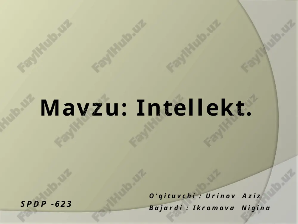 intellekt — PPTX