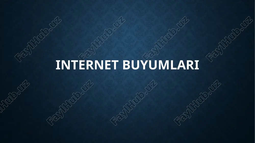 internet buyumlari — PPTX