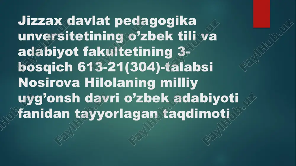 nosirova hilola — PPTX