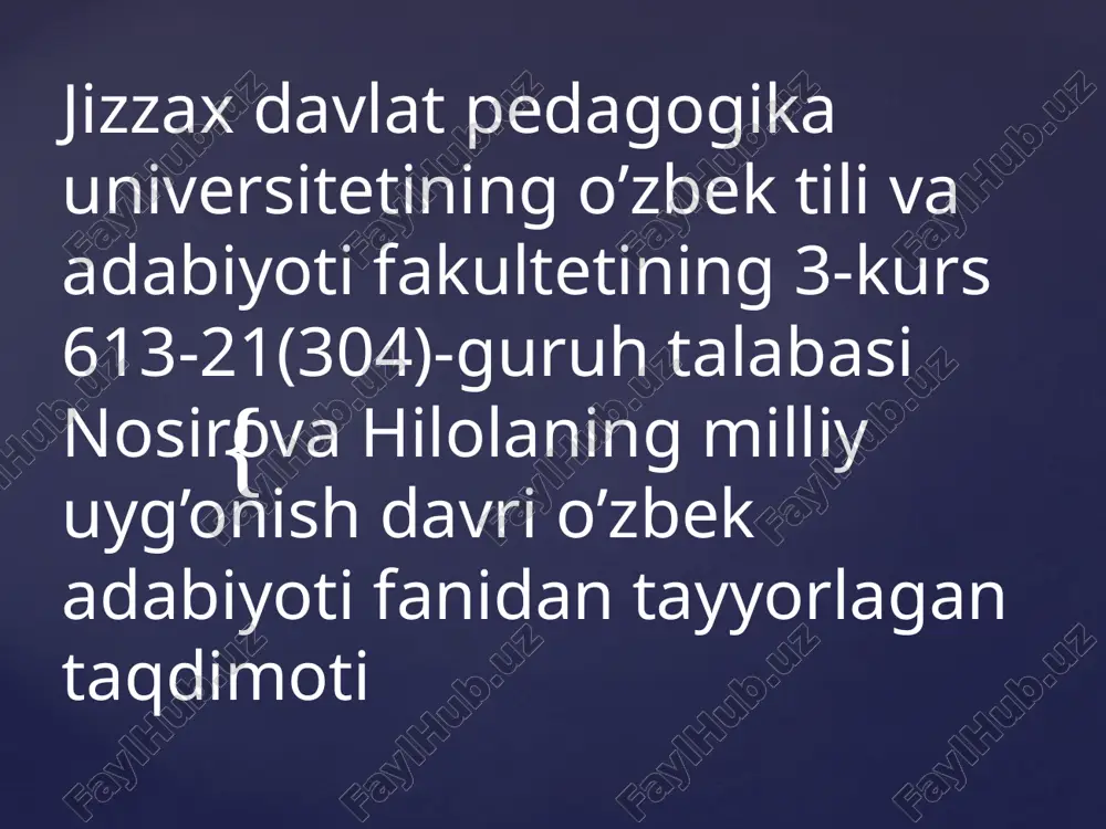 nosirova hilola muqimiyi — PPTX