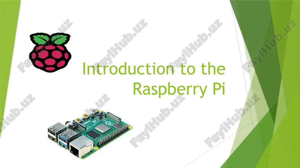 introduction to the raspberry pi — PPTX