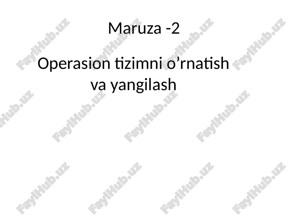 linux operatsion tizimi — PPTX