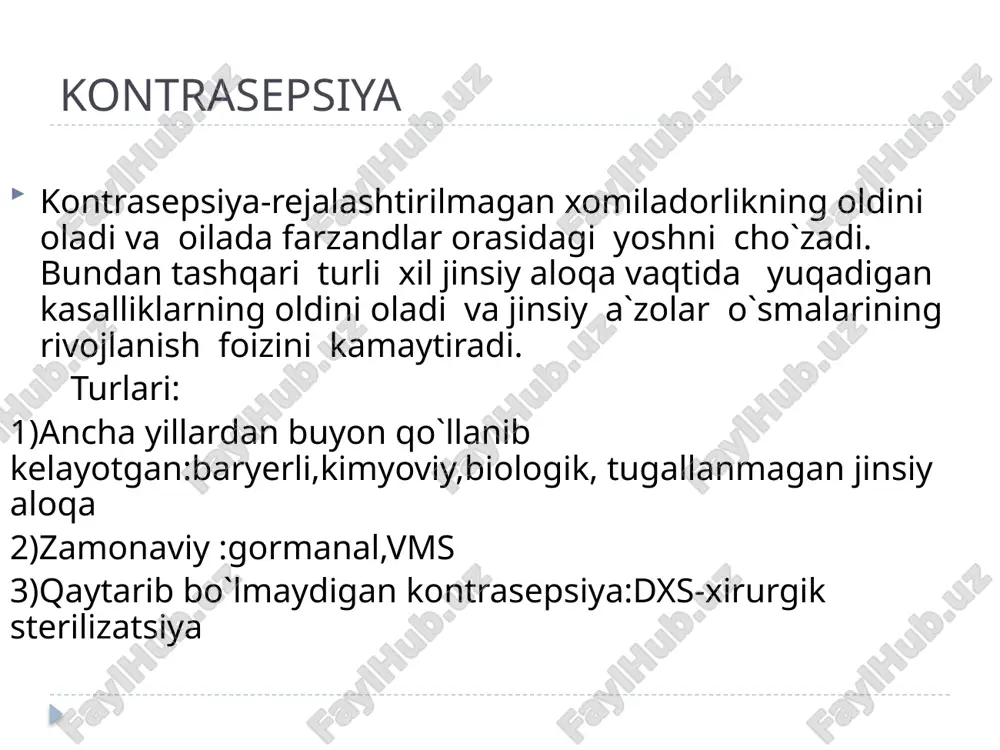 kontrasepsiya — PPTX