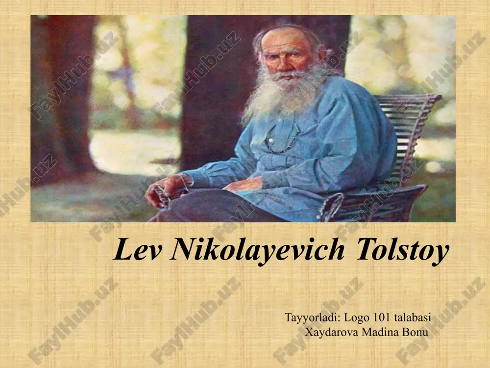 lev nikolayevich tolstoy — PPTX