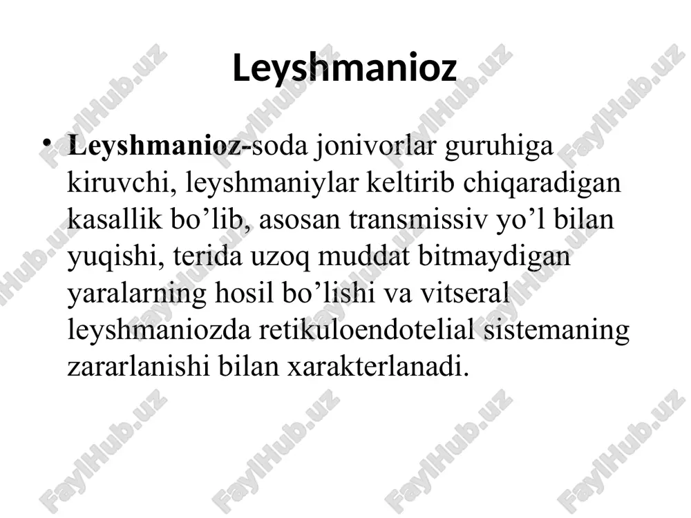 leyshmanioz — PPTX