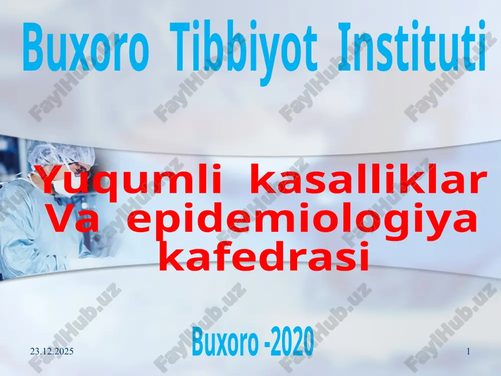 meningokokk infekstiyasi — PPTX
