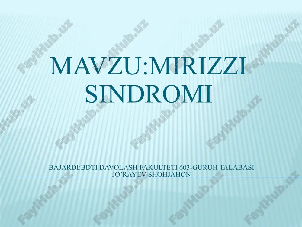 mirizzi sindromi — PPTX