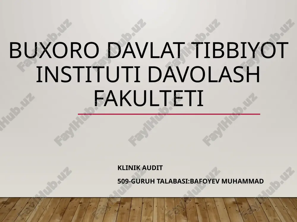 klinik audit — PPTX