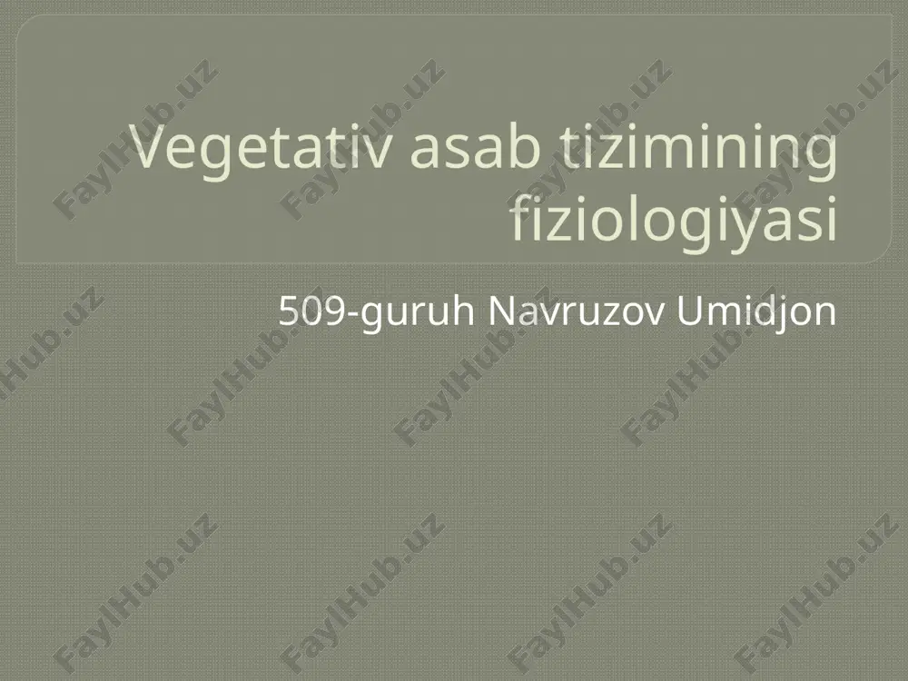 vegetativ asabtizimi — PPTX