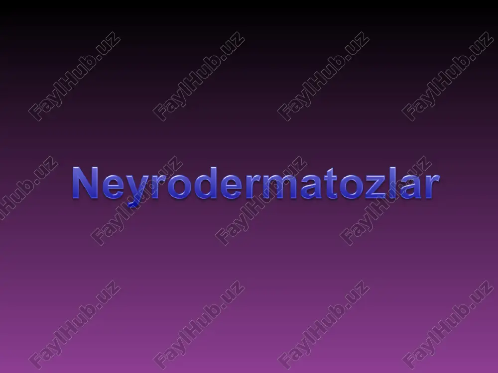 neyrodermatozlar — PPT