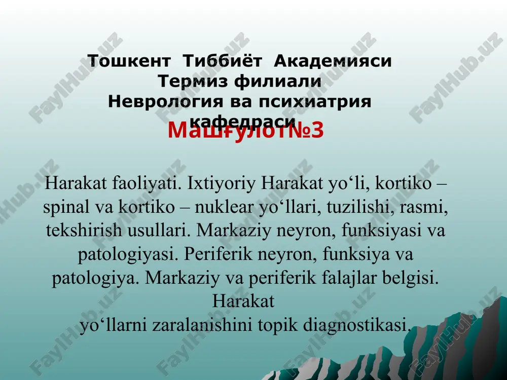 harakat faoliyati — PPTX