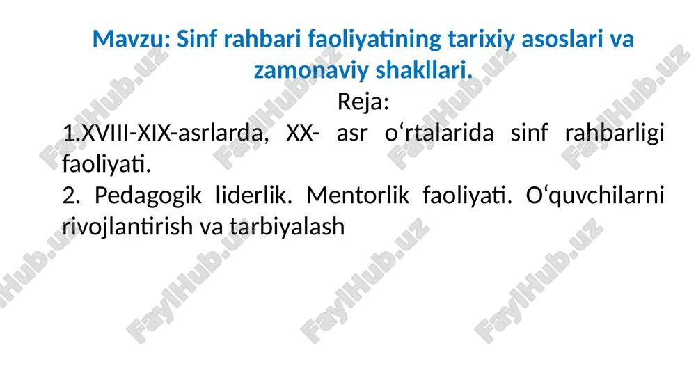 sinfrahbarifaoliyatining tarixiy asoslari va zamonaviy shakllari — PPTX