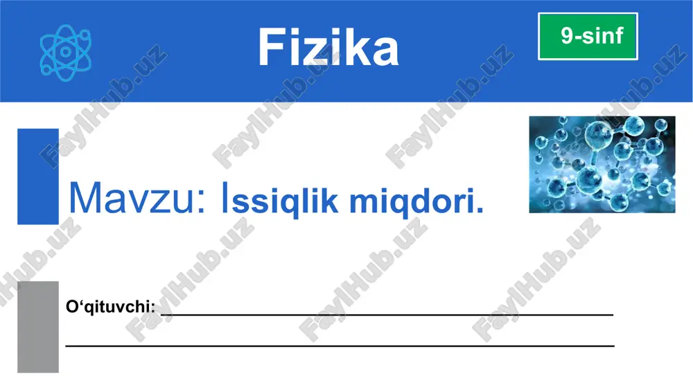 issiqlik miqdori — PPTX