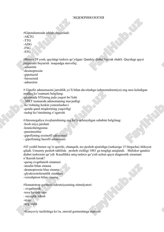 endokrinologiya — DOCX