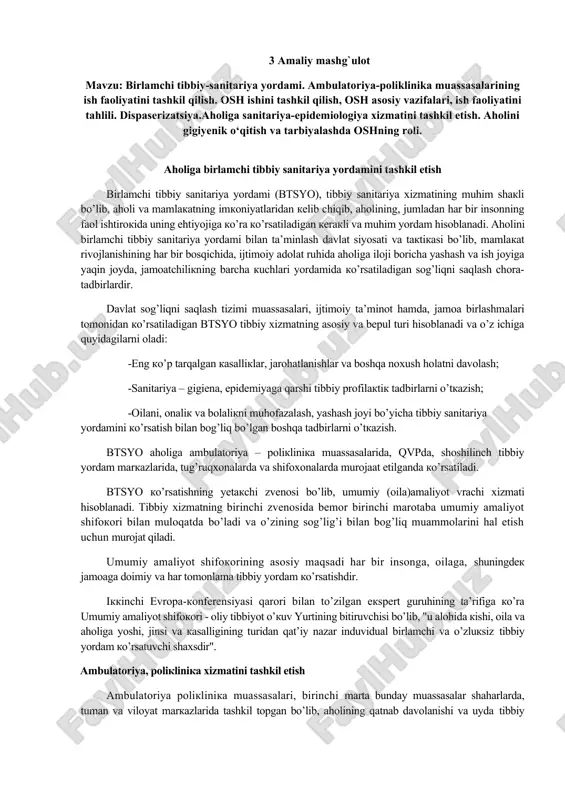 birlamchi tibbiy-sanitariya yordami — DOCX