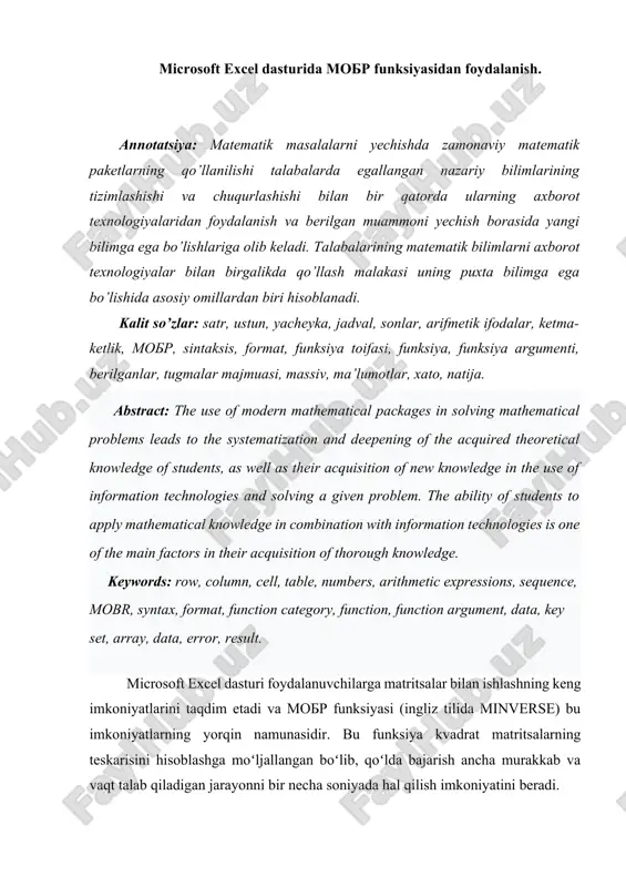 informatika tayyor maqola — DOCX