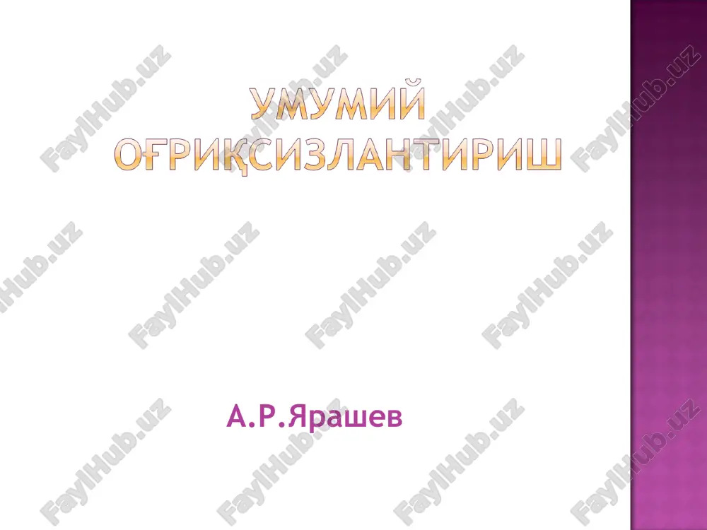 anesteziyologiya — PPT