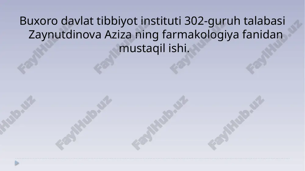 antibiotiklar — PPTX